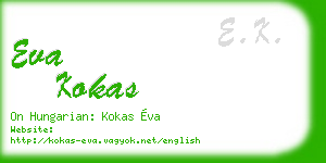 eva kokas business card